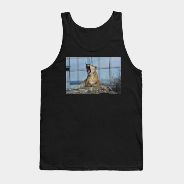 Yawning Liger Tank Top by MarieDarcy